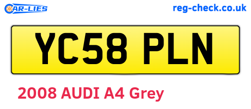 YC58PLN are the vehicle registration plates.