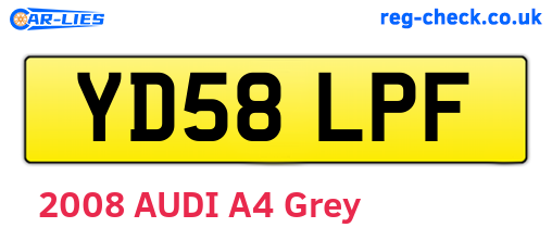 YD58LPF are the vehicle registration plates.