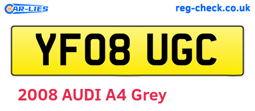 YF08UGC are the vehicle registration plates.