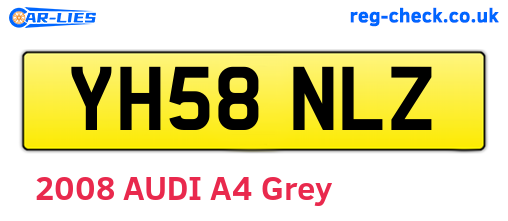 YH58NLZ are the vehicle registration plates.