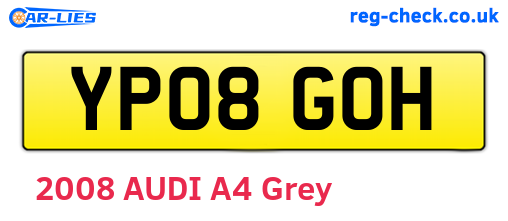 YP08GOH are the vehicle registration plates.