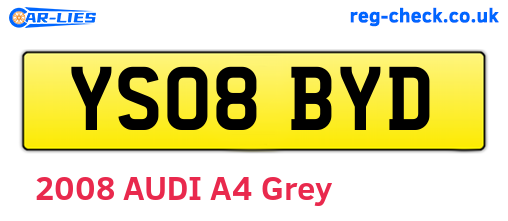 YS08BYD are the vehicle registration plates.