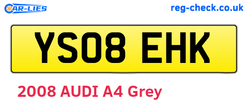 YS08EHK are the vehicle registration plates.