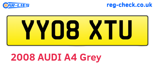 YY08XTU are the vehicle registration plates.