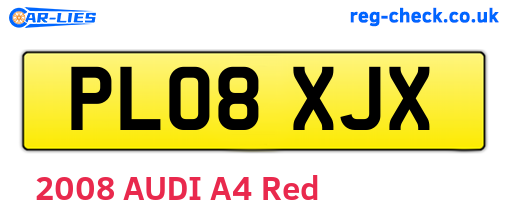 PL08XJX are the vehicle registration plates.