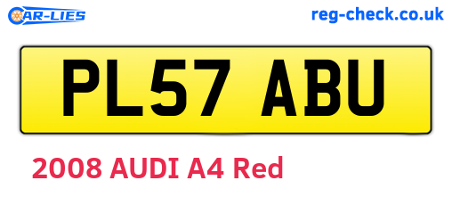 PL57ABU are the vehicle registration plates.