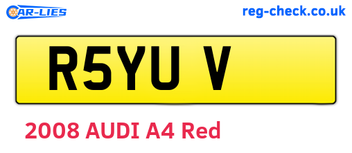 R5YUV are the vehicle registration plates.