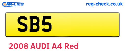 SB5 are the vehicle registration plates.