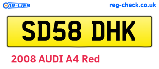 SD58DHK are the vehicle registration plates.
