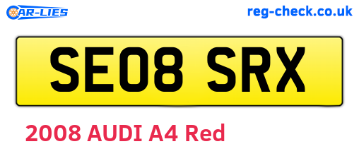SE08SRX are the vehicle registration plates.