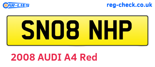SN08NHP are the vehicle registration plates.