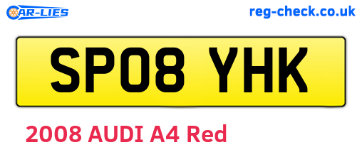 SP08YHK are the vehicle registration plates.