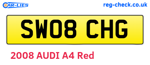 SW08CHG are the vehicle registration plates.