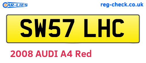 SW57LHC are the vehicle registration plates.