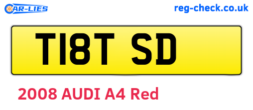 T18TSD are the vehicle registration plates.
