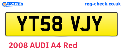 YT58VJY are the vehicle registration plates.