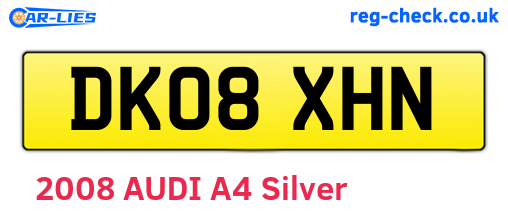 DK08XHN are the vehicle registration plates.