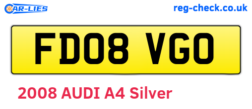 FD08VGO are the vehicle registration plates.