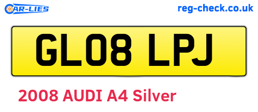GL08LPJ are the vehicle registration plates.