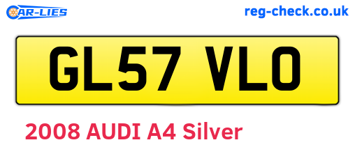GL57VLO are the vehicle registration plates.