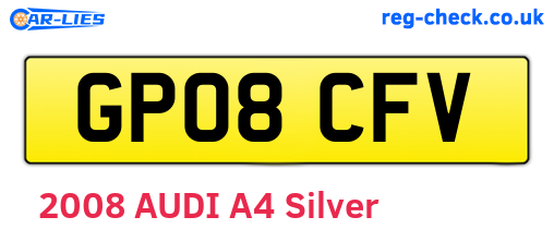 GP08CFV are the vehicle registration plates.