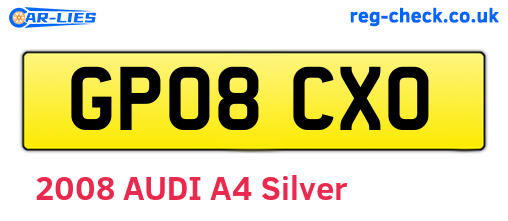 GP08CXO are the vehicle registration plates.