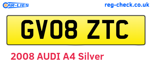 GV08ZTC are the vehicle registration plates.