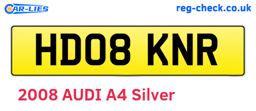 HD08KNR are the vehicle registration plates.