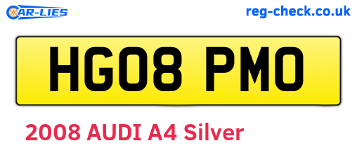 HG08PMO are the vehicle registration plates.