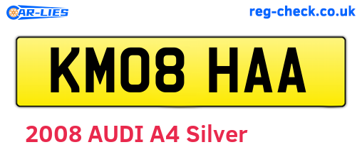 KM08HAA are the vehicle registration plates.