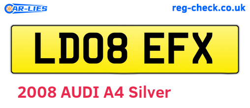 LD08EFX are the vehicle registration plates.