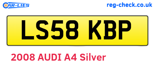 LS58KBP are the vehicle registration plates.