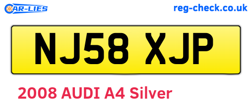 NJ58XJP are the vehicle registration plates.