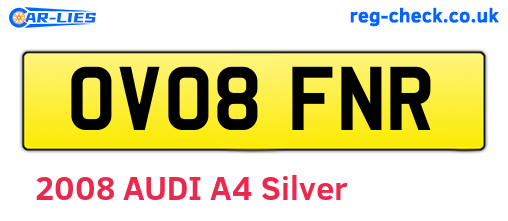 OV08FNR are the vehicle registration plates.