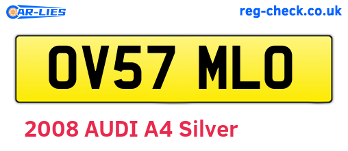 OV57MLO are the vehicle registration plates.