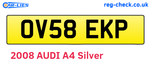 OV58EKP are the vehicle registration plates.