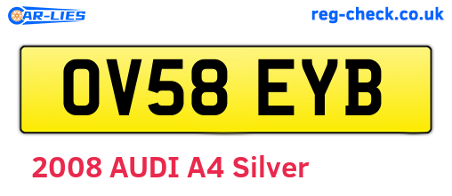 OV58EYB are the vehicle registration plates.