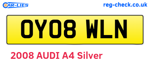 OY08WLN are the vehicle registration plates.