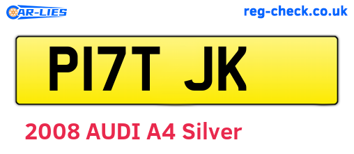 P17TJK are the vehicle registration plates.