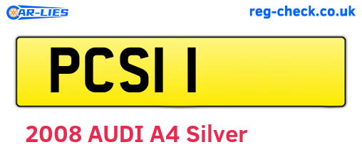 PCS11 are the vehicle registration plates.