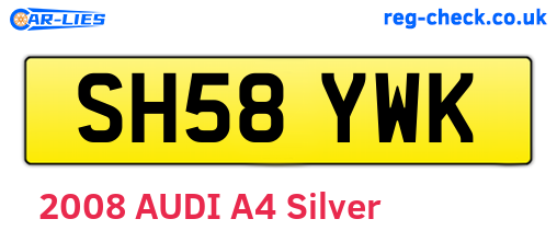 SH58YWK are the vehicle registration plates.