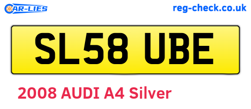 SL58UBE are the vehicle registration plates.