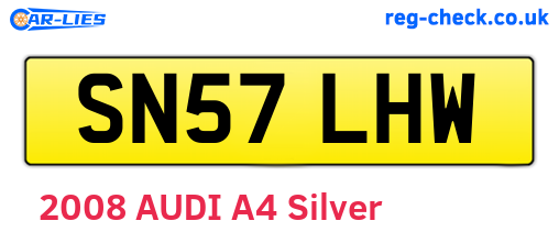 SN57LHW are the vehicle registration plates.