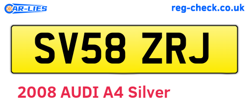 SV58ZRJ are the vehicle registration plates.