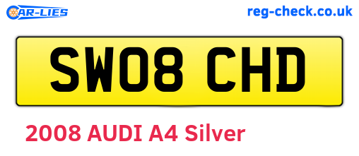 SW08CHD are the vehicle registration plates.