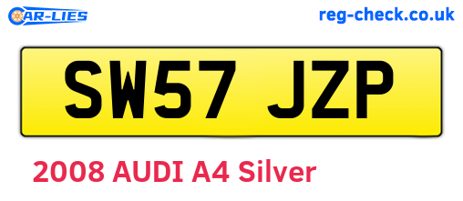 SW57JZP are the vehicle registration plates.