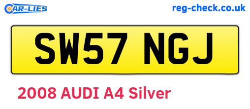SW57NGJ are the vehicle registration plates.