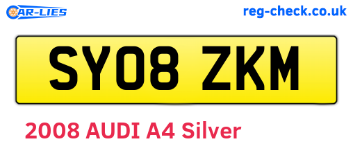 SY08ZKM are the vehicle registration plates.