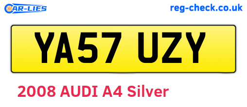 YA57UZY are the vehicle registration plates.
