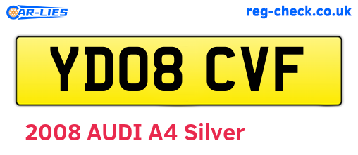 YD08CVF are the vehicle registration plates.